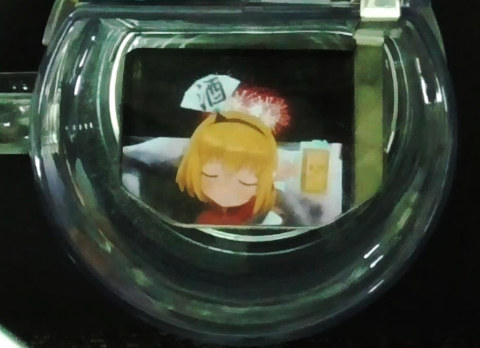 アニメグラス内部に花火投影 アニメグラス内部に花火投影